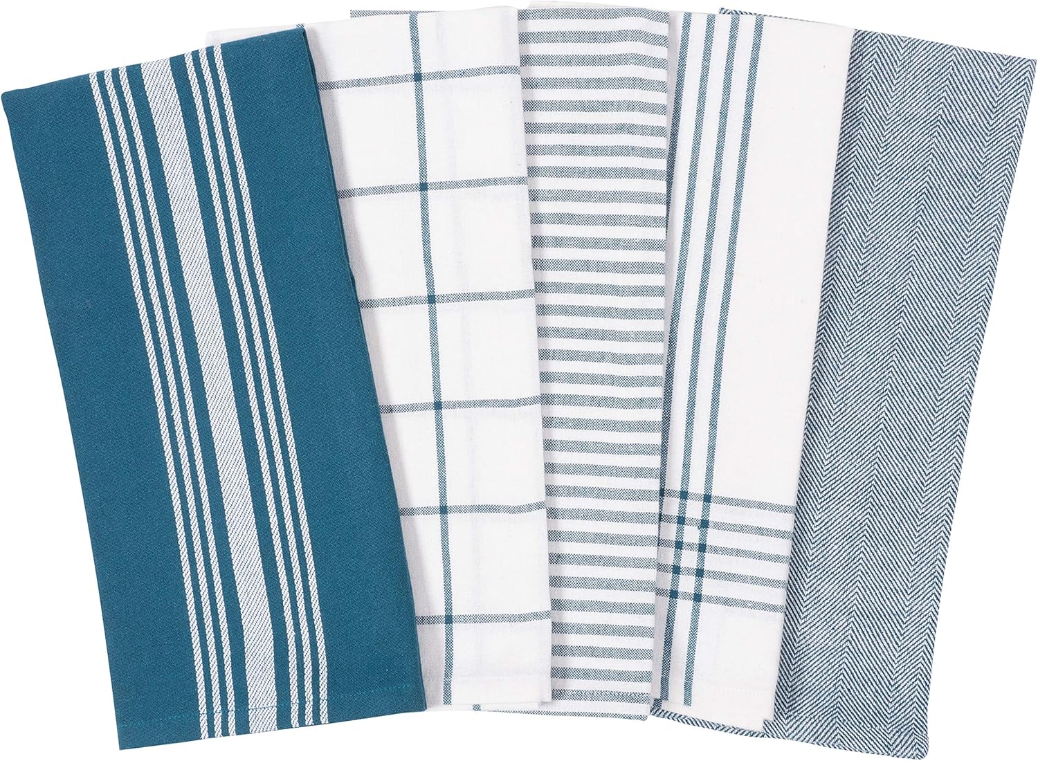 KAF Home Soho Kitchen Dish Towels - Set of 10, 18 x 28 Inch (Teal)