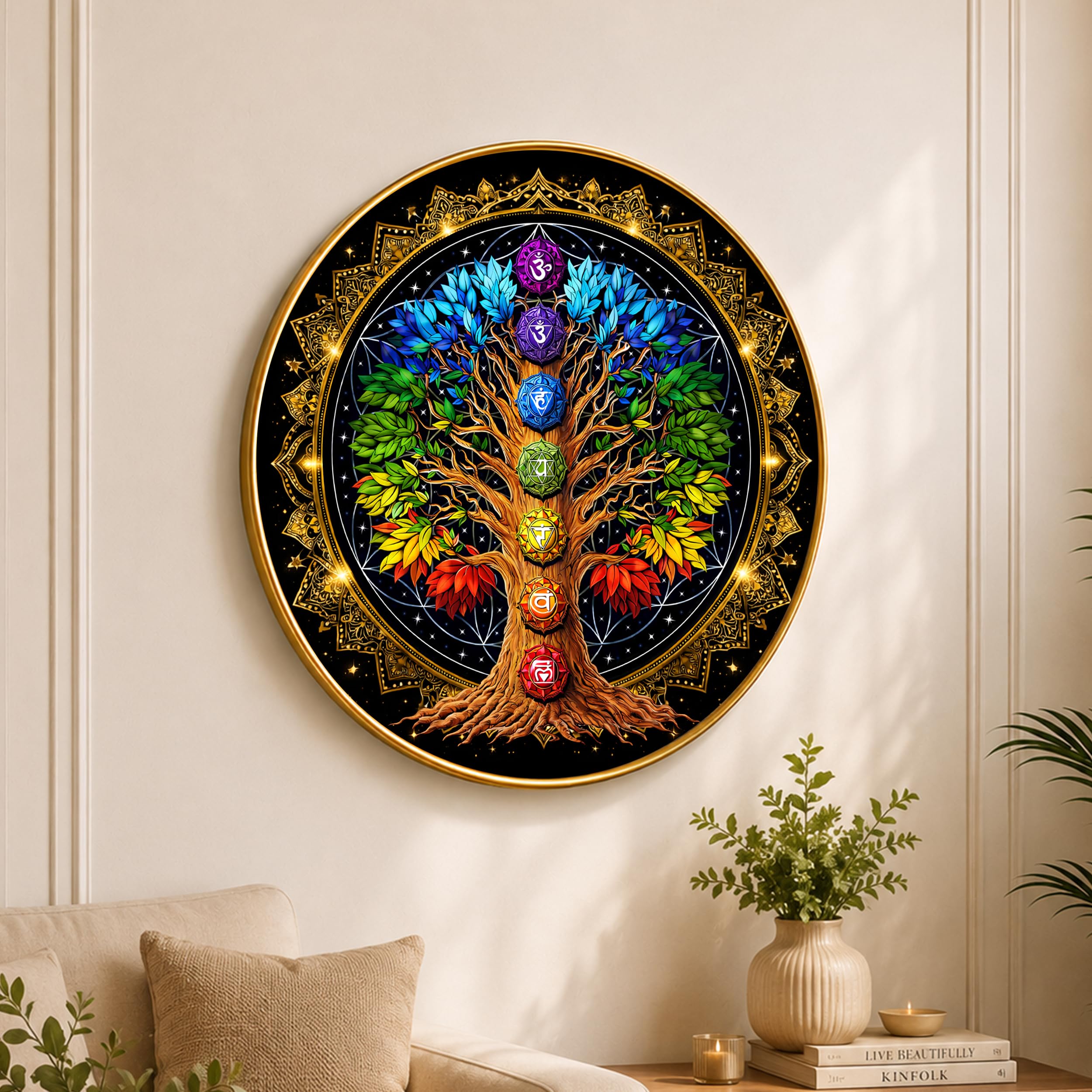 Golden Tree of Life Wall Art - Vastu Prosperity Decor -19