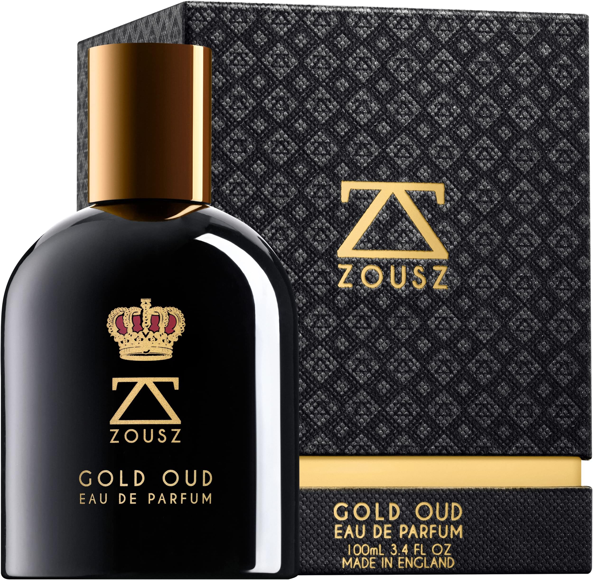 Gold Oud Eau De Parfum - Earthy Oud Perfume with Raspberry, Cinnamon and Soft Musk - A Hypnotic Rich Scent 100mL