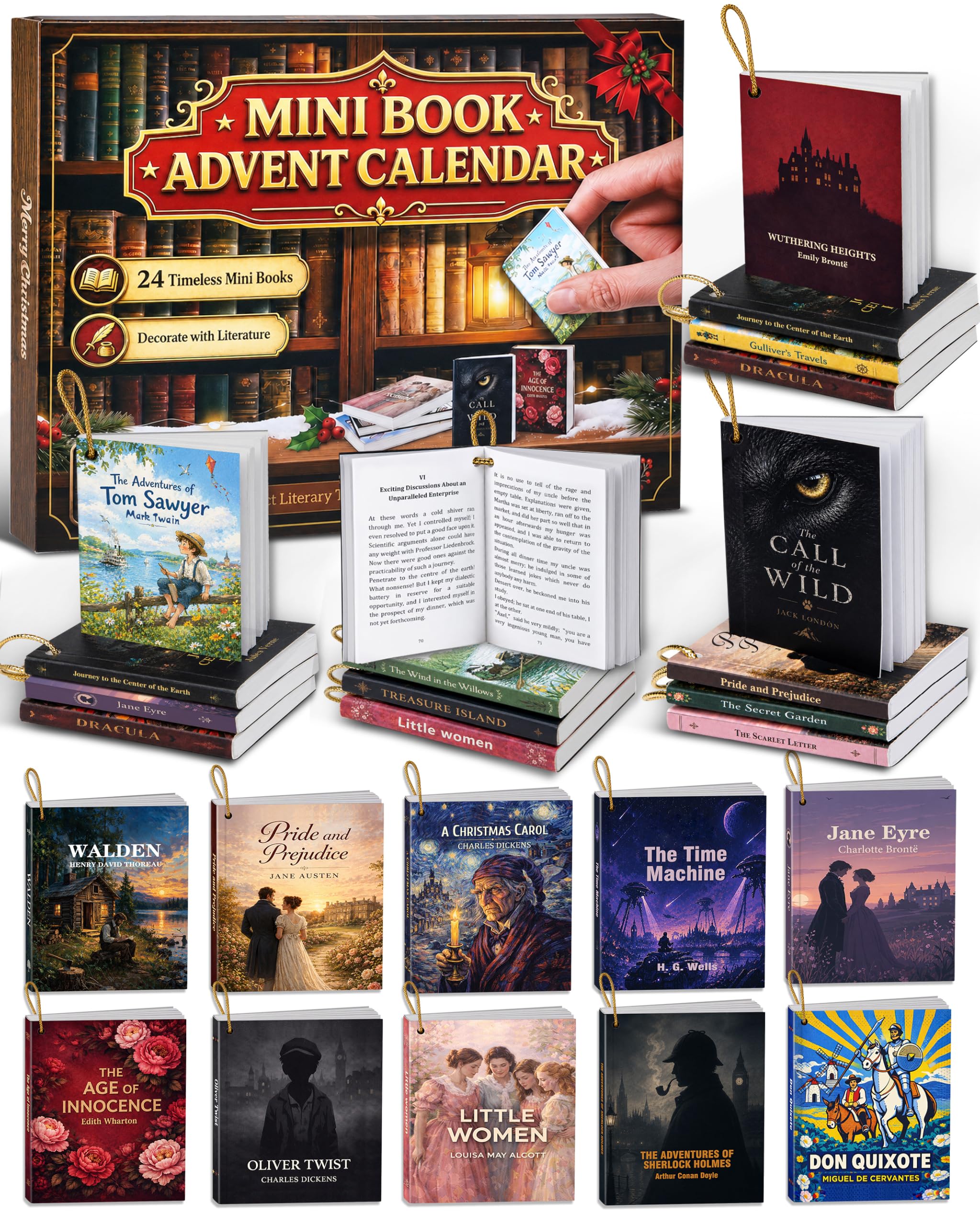 Calendar Mysteries 13冊セット 英語洋書cd13枚 Amazon.com: Mini Book Advent Calendar 2026 for Book Lovers, 24