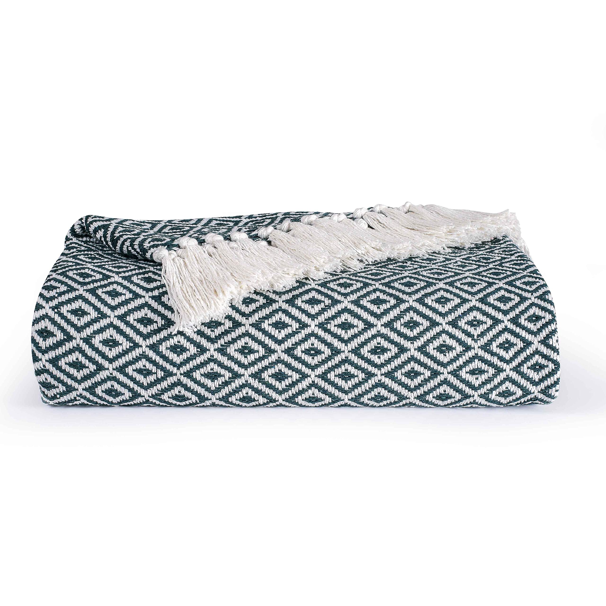 Ehc Women's Hunter Green Throws For Sofas Large, Throws For Bed Double Sofa Settee Couch Blanket,150 X 200Cm,