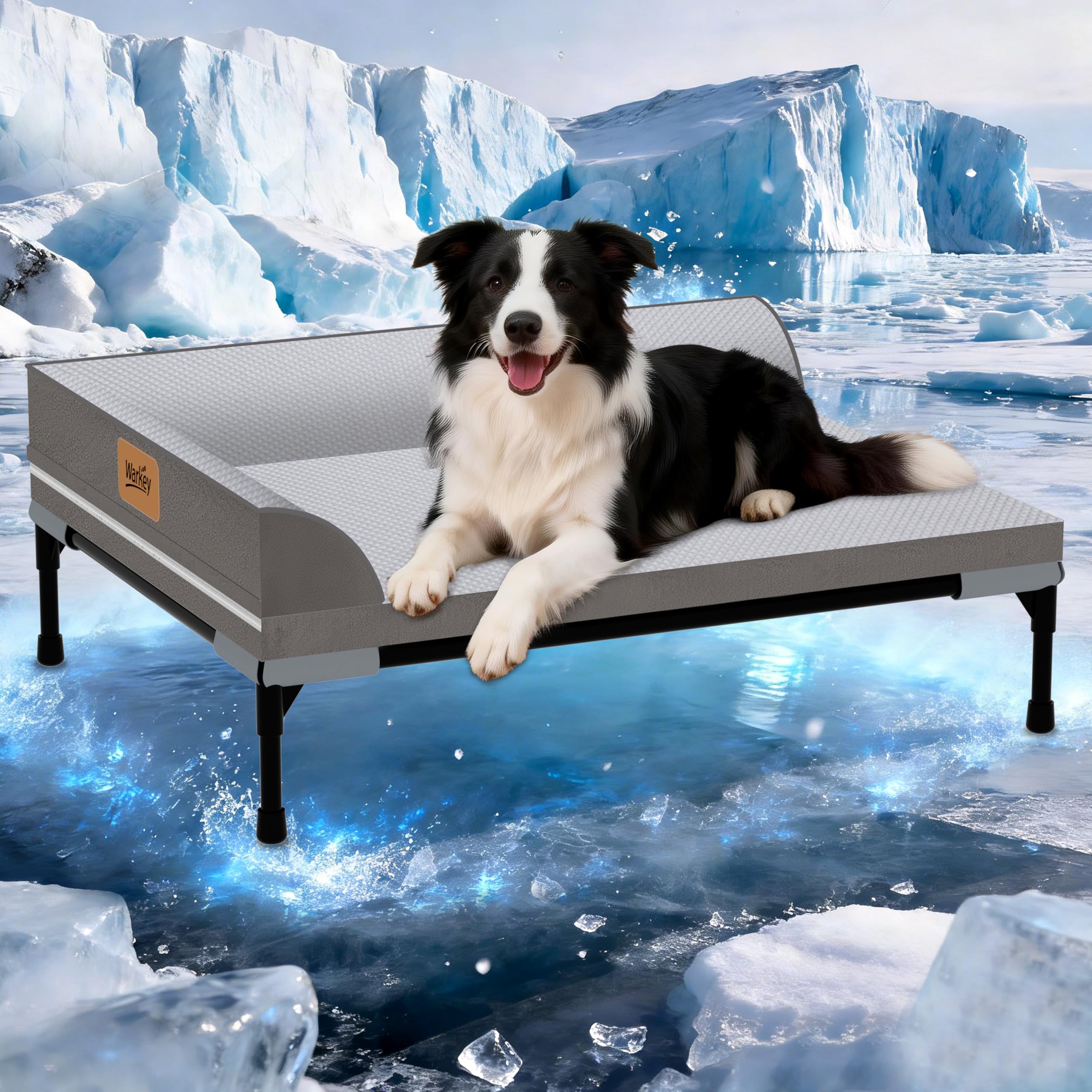 WARKEY Elevated Cooling Dog Bed, Orthopedic Pet Bed for Medium Dogs, Removable Washable Cover, Indoor & Outdoor Raised Pet Bed with Breathable Mesh, Size: 42"*30"*7" - image 8
