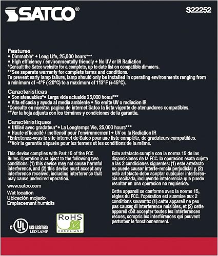 Miniatura 7 de Satco S22252 5.12 pulgadas 33W PAR38 Lámpara de reemplazo de base media LED de alto lumen, temperatura de color 4000, color final gris