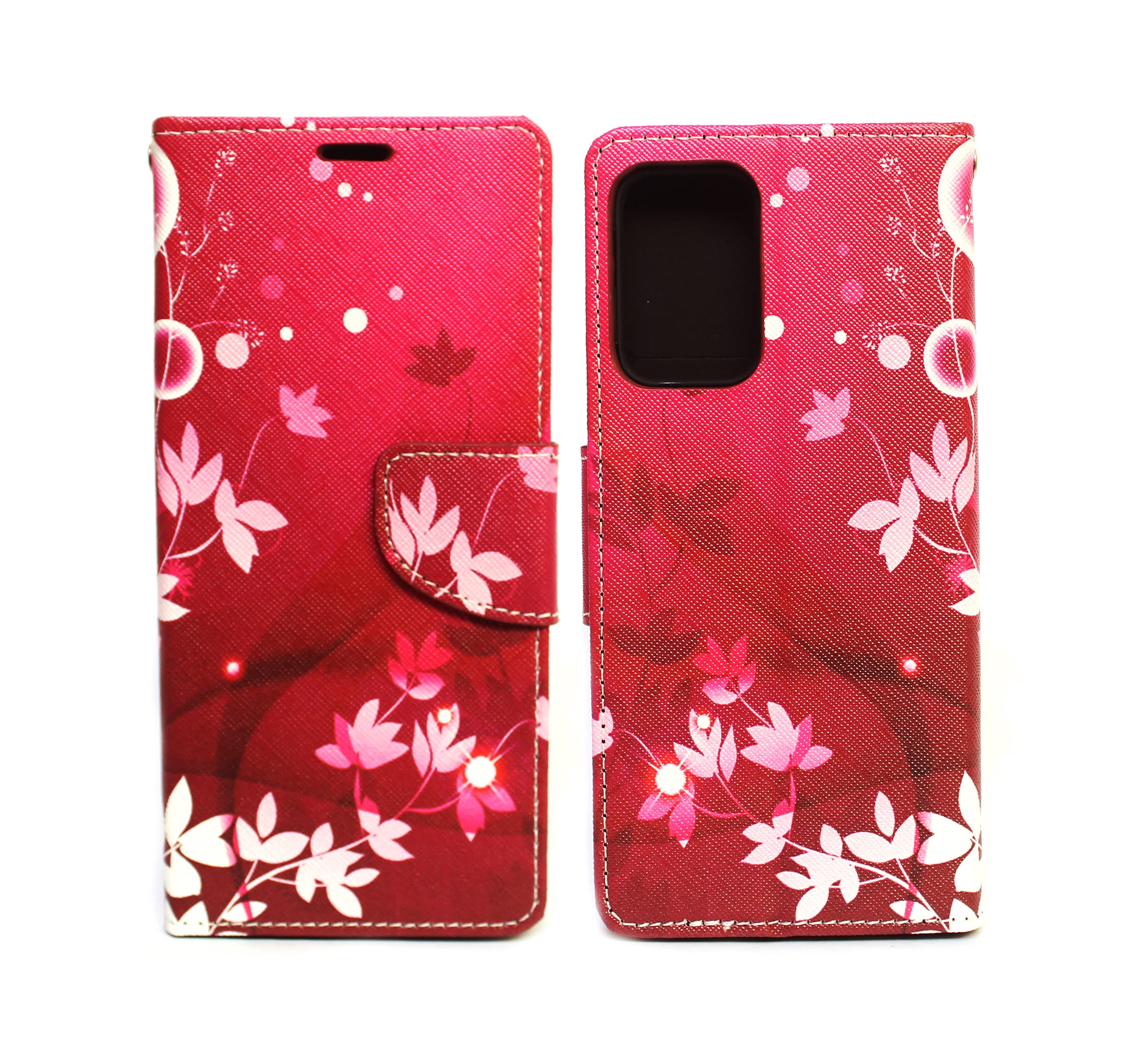 Arbuda Fancy Printed Designer Leather Flip Wallet Back Cover Case for Samsung Galaxy M33 5G - Red Flower (B0B3F8M54Q) Amazon Price History, Amazon Price Tracker