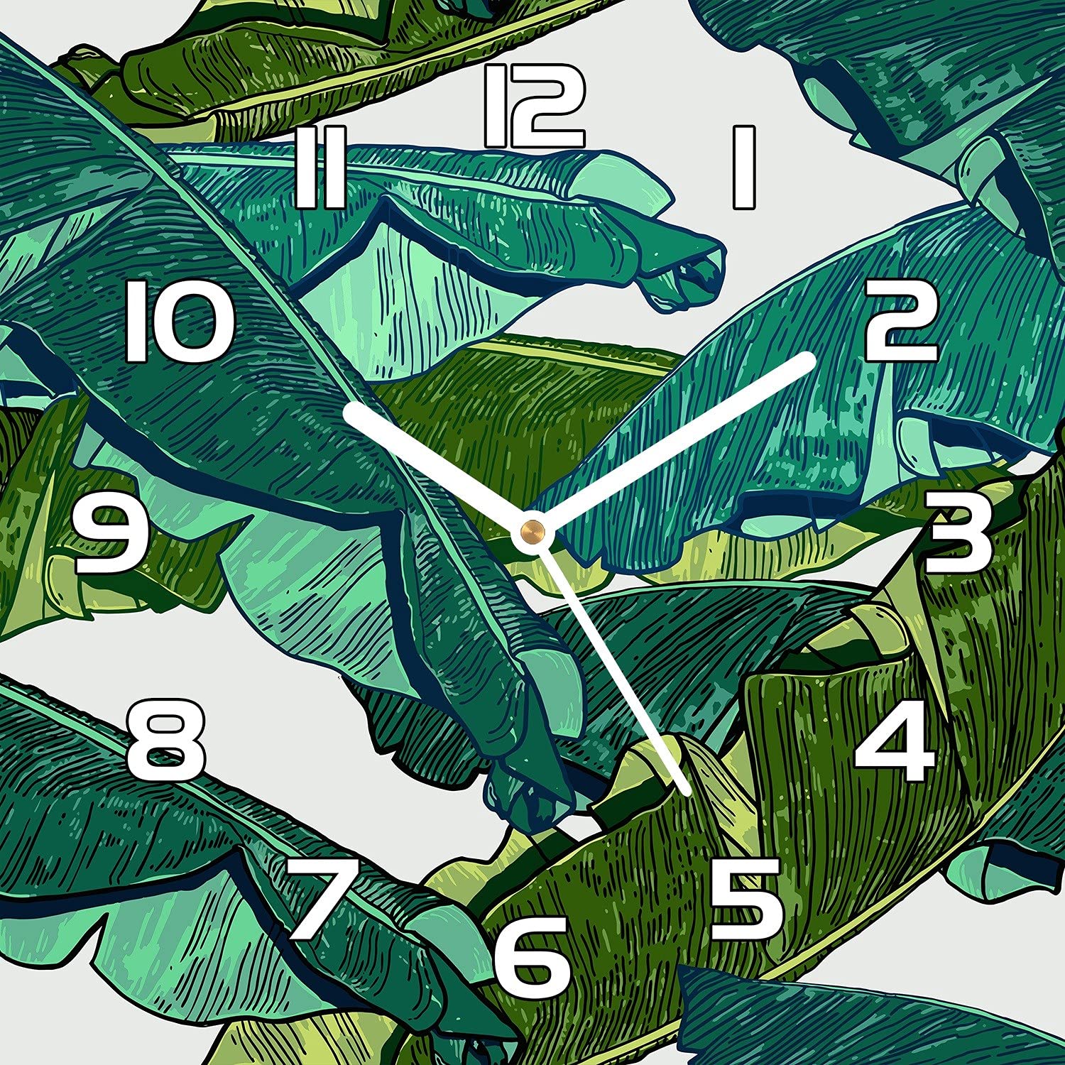 Horloge salon moderne - Ambiance tropicale chic pour votre décoration intérieure
