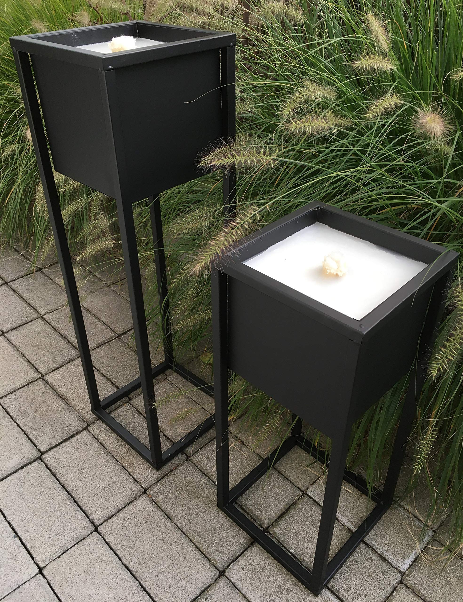 Wachsfresser | Kerzenfresser | Schmelzlicht schwarz Steher Set Gartenfeuer Wachsbrenner Wachsfresser Dauerbrenner Outdoor Kerze
