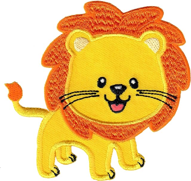 PatchMommy Lion Patch, Iron On/Sew On - Embroidered Applique Motif for Children Kids Baby