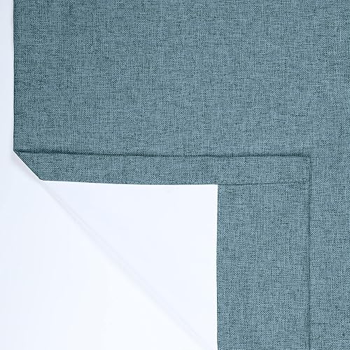 Miniatura 4 de TWOPAGES Cortina plisada de lino con textura para sala de estar o dormitorio, cortina con aislamiento térmico para oscurecer la habitación (1 panel,