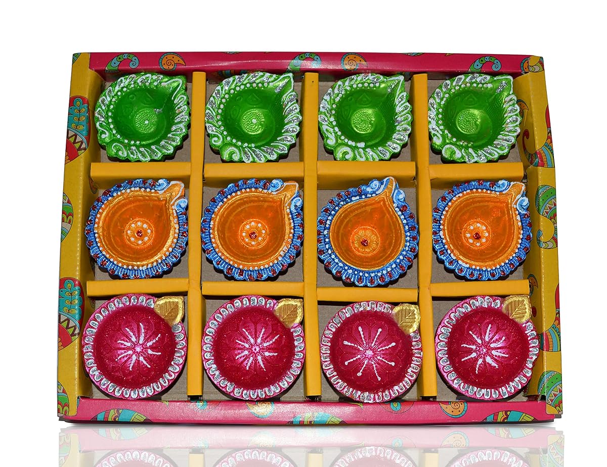 CraftVatika Clay Diyas Diya Deepak Batti Diya - Handmade Mitti Diya for Diwali