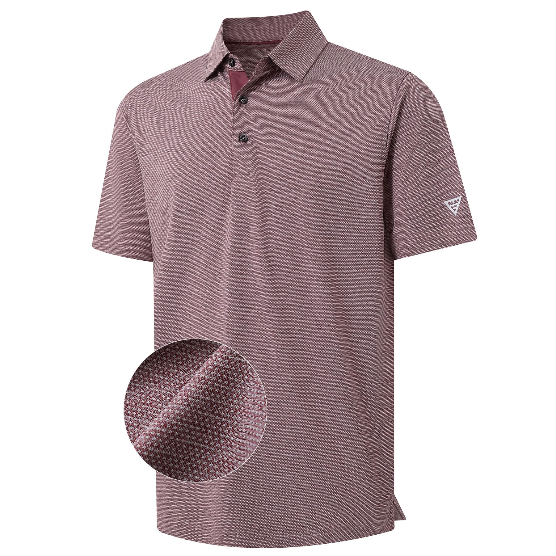 M MAELREG Mens Golf Shirt Lightweight Quick Dry Athletic Melange Business Office Short Sleeve Polo Shirts for Men