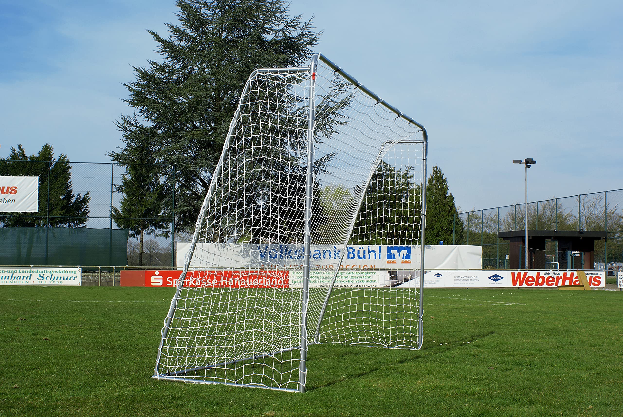 Portería de fútbol de Acero POWERSHOT de 3 x 2 m. ¡Alta Resistencia! Puede instalarse Durante Todo el año en su parcela.