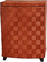 Vista 6 de Red Lantern Cesta de lavandería de fibra natural de 27" - Negro