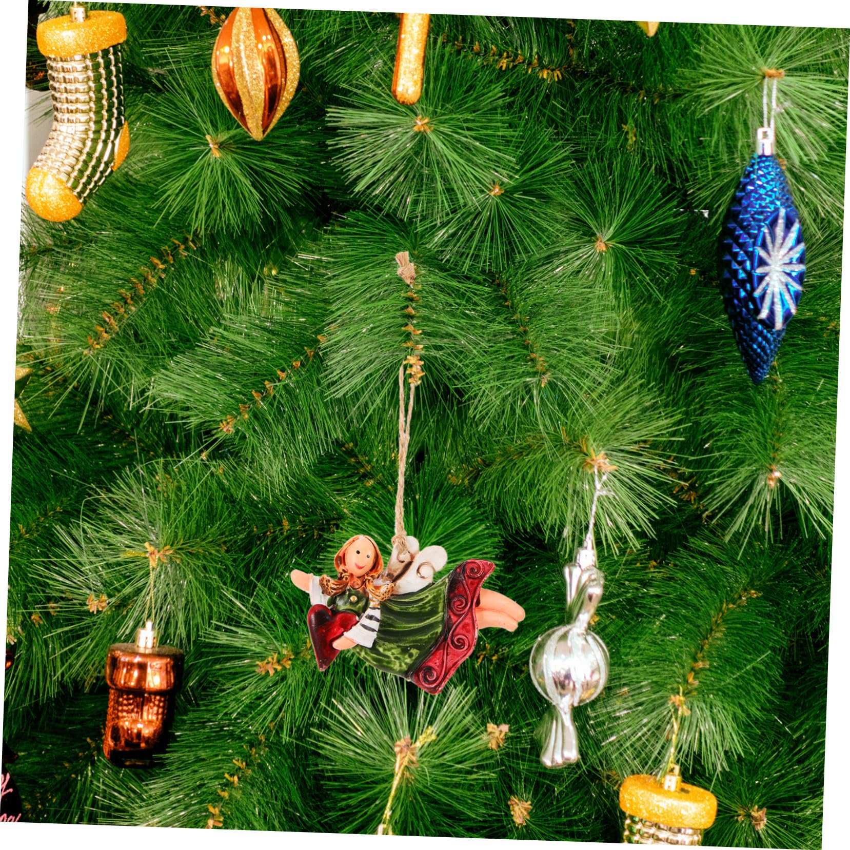 Amosfun 5 Juegos Colgante Ángel De Navidad Christmas Tree Decorations Navideños Christmas Decor Colgantes del Árbol De Navidad Colgante De Ángel Resina 4 Uds * 5