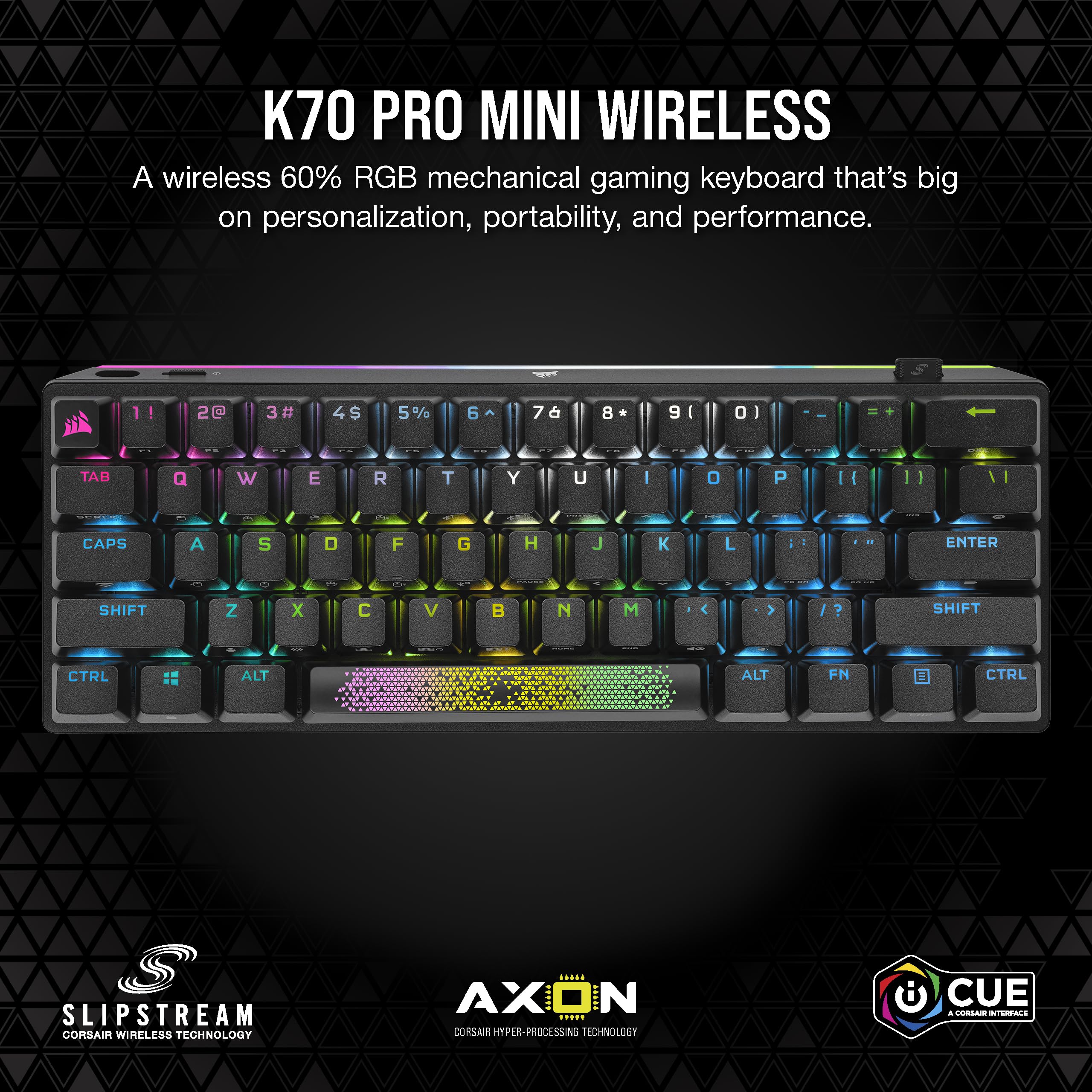 Corsair K70 PRO MINI Wireless RGB 60% Mechanical Gaming Keyboard