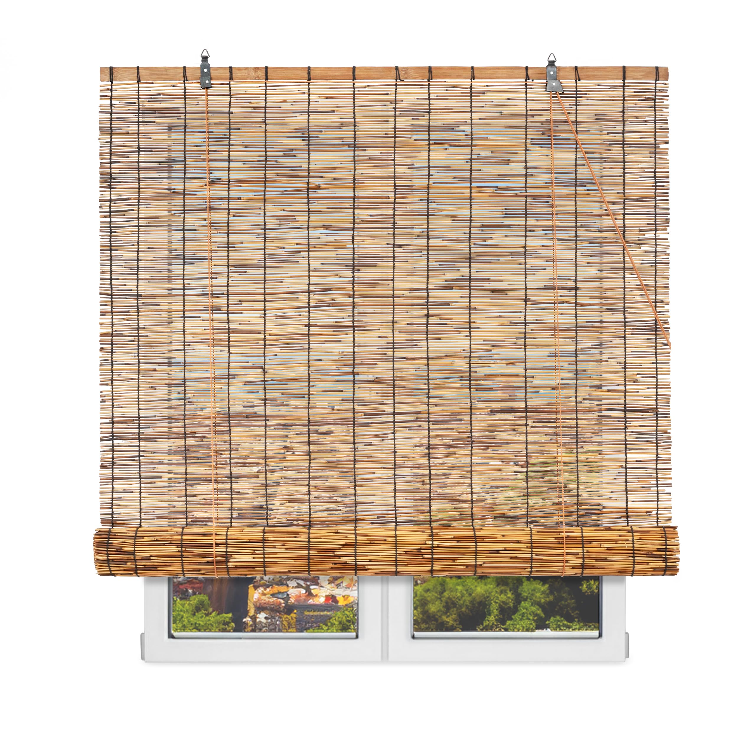 BESCH Persiana Enrollable Bambú Multiusos de Protección Solar y Privacidad (60x140cm)