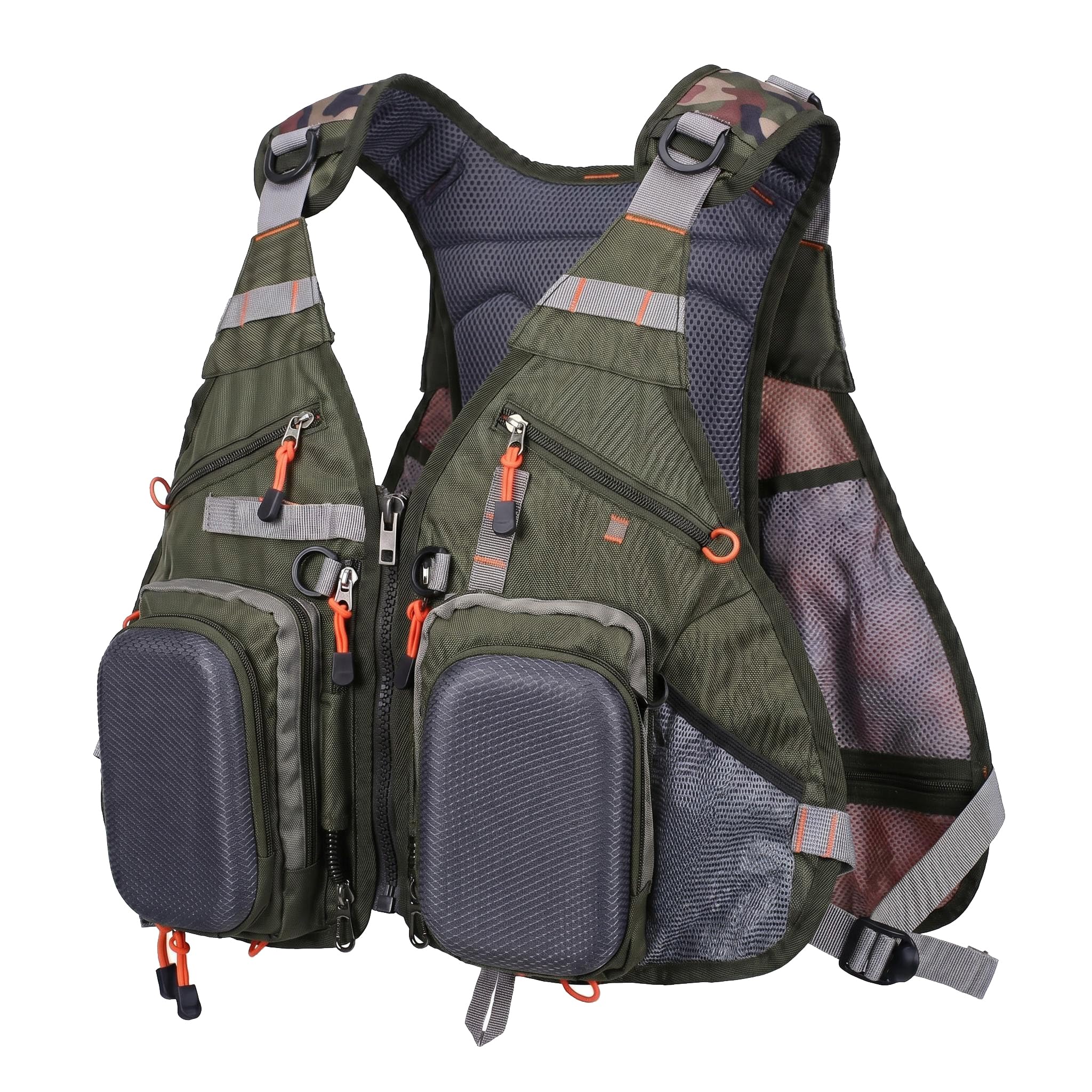 Kylebooker Men's Army Green (Backpack) Fly Fishing Vest Pack Adjustable For And Wo