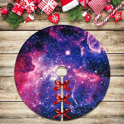 Miniatura 6 de 48 en blanco y negro, diseño de anillos, elegante falda de árbol de Navidad versátil, grande y divertido suministros de fiesta. Suave alformbrilla