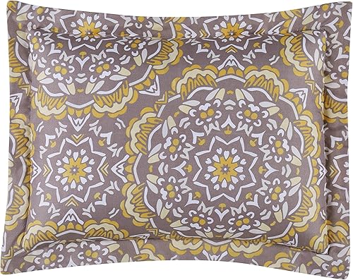 Miniatura 3 de Boho Living Juego de edredón  Ropa de cama Arcadia Queen  Juego de 5 piezas  Incluye edredón reversible, 2 almohadas decorativas y 2 fundas de