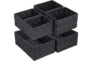 Posprica Woven Storage Baskets for Organizing, Set of 6