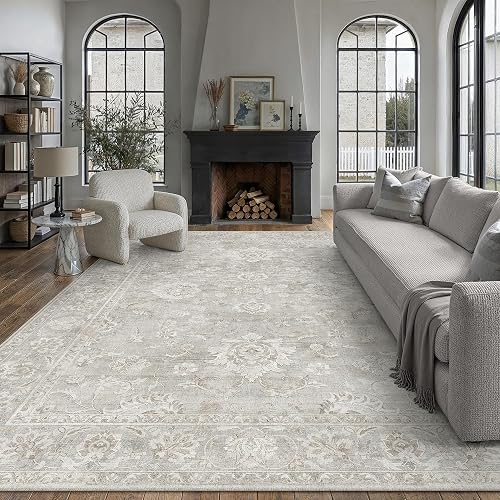 WondRg 8x10 Grey Neutral Area Rug