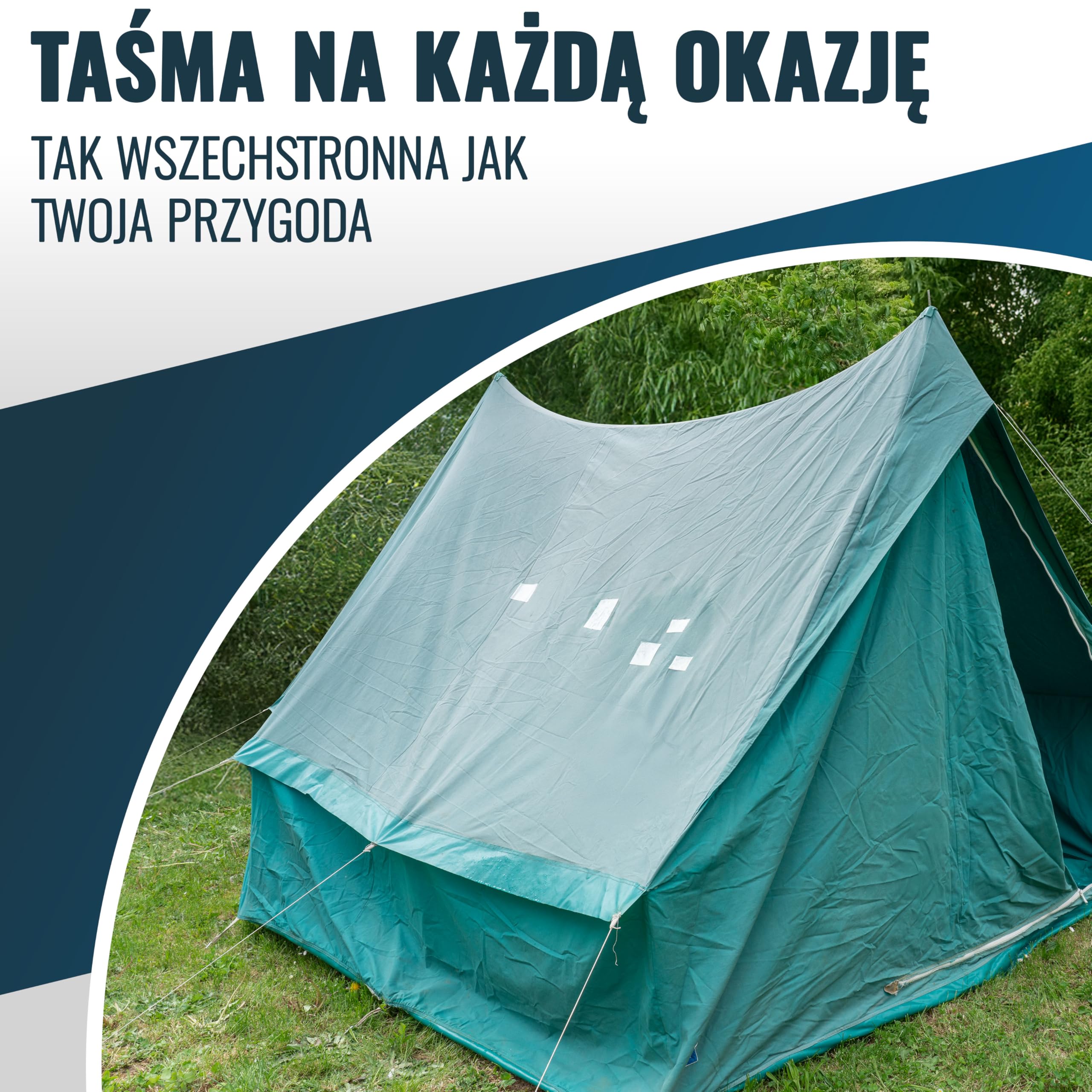 Poppstar Taśma naprawcza TPU do namiotów kempingowych i markiz, przezroczysta