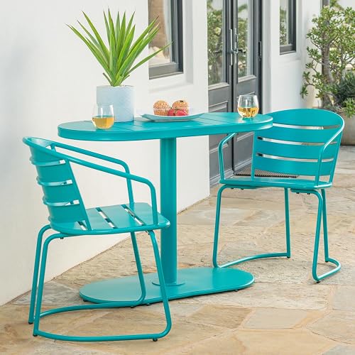 Adley Outdoor Bistro Set, 3-Piece Bistro Table and Chair Set