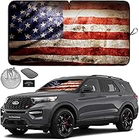 Vista 42 de Autoamerics Parasol de Parabrisas de Una Pieza - Parasol Cromado Líquido Plegable para Ventana Delantera de Auto para Carros SUV Camión - Protector