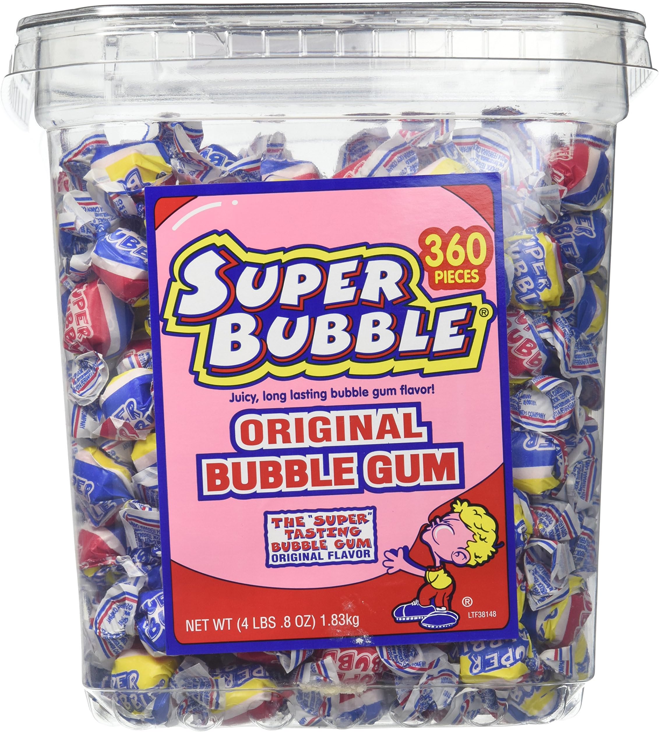 Super Bubble 360 Pieces 4lbs 0.8oz Tub - Original Flavor