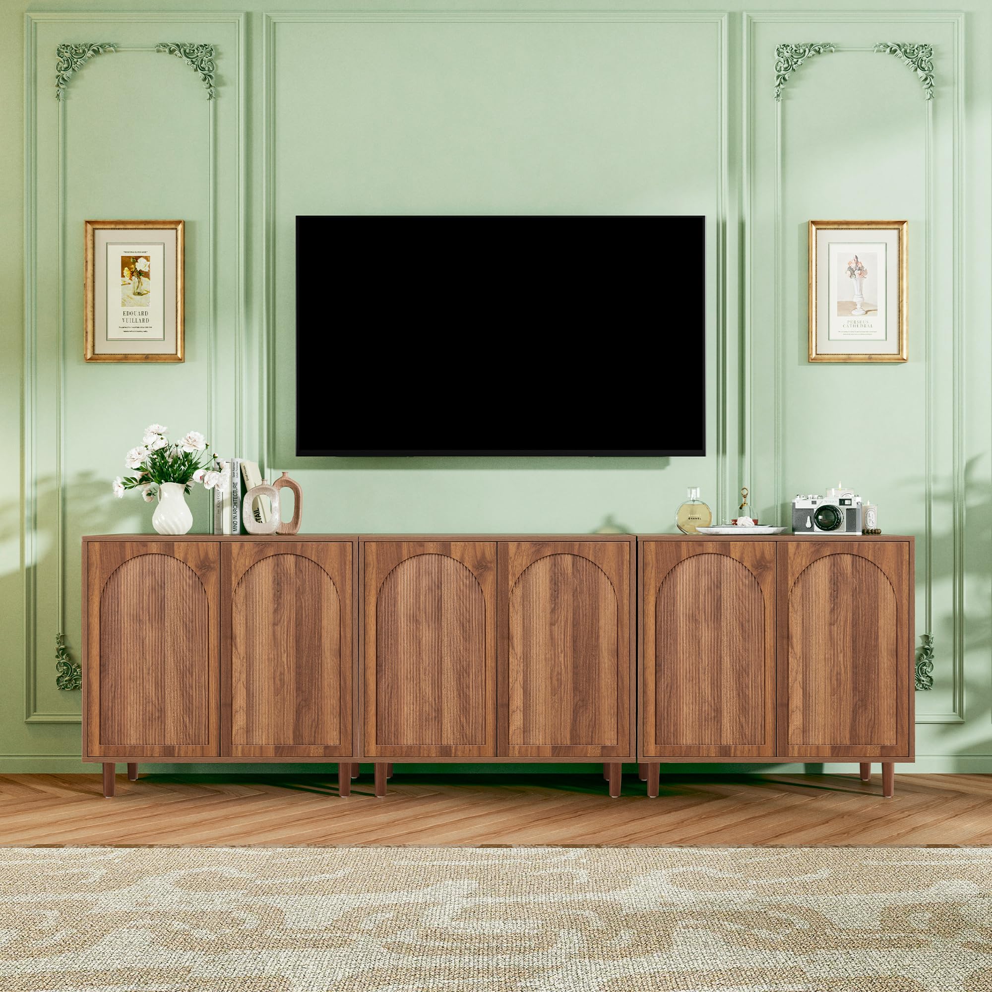 Walnut Sideboard Buffet Cabinet - 31.5 inches