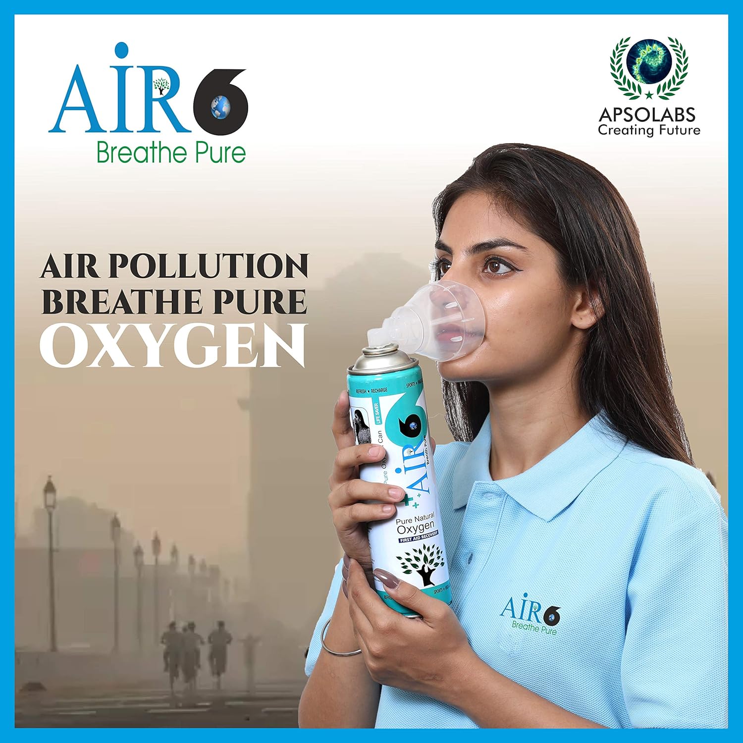 Air6 Natural Oxygen Cylinder - 10L (Pack of 1) | 150+ Spray | Can be potable. Light oxygen can be accompanied by a mask for height/pollution and respiratory relief. Home, Travel and Emergency Uses | Air6 Natural Oxygen Cylinder - 10L (Pack of 1) | 150+ Spray | Can be potable. Light oxygen can be accompanied by a mask for height/pollution and respiratory relief. Home, Travel and Emergency Uses |