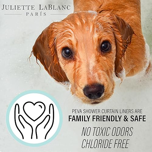 Miniatura 7 de Juliette LaBlanc Forro de cortina de ducha PEVA biodegradable sin cloruro de 72 x 72 pulgadas, transparente