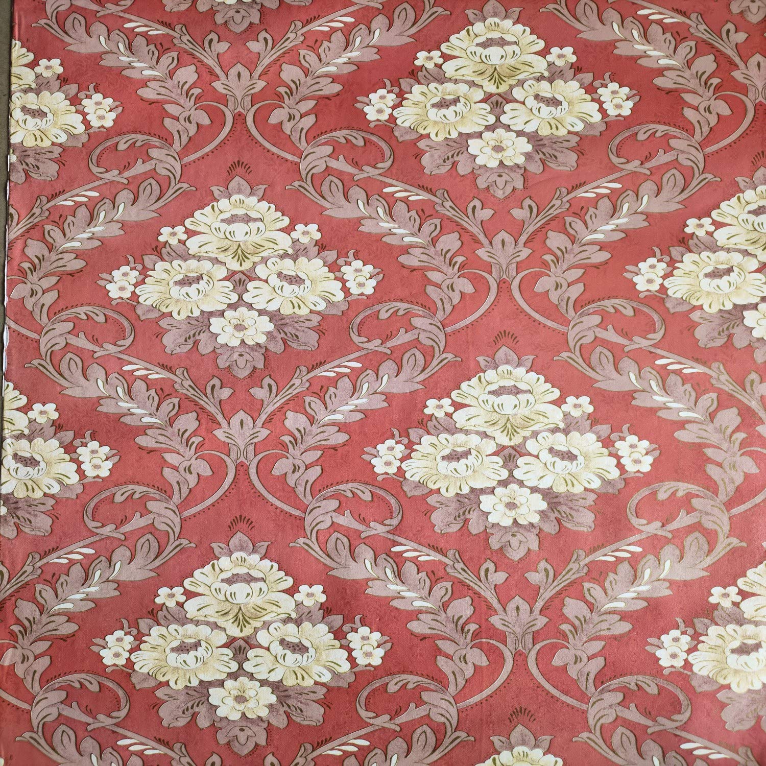 JB Collection Red and Yellow Floral SELF Adhesive Wallpaper for Living Room Bedroom Office Hall Corridor Peel and Stick Vinyl Wallpaper 200 * 45Cm-9Sqft (B08VNG7FN8) Amazon Price History, Amazon Price Tracker