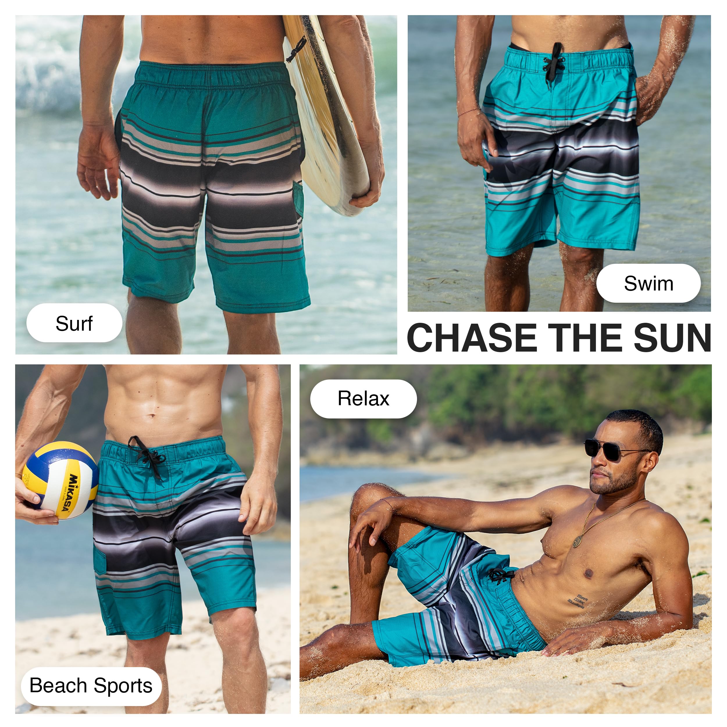 Kanu Surf Wade Badehose (Normale Und Erweiterte Größen) Bañador para Hombre Hombre (Pack de 1)
