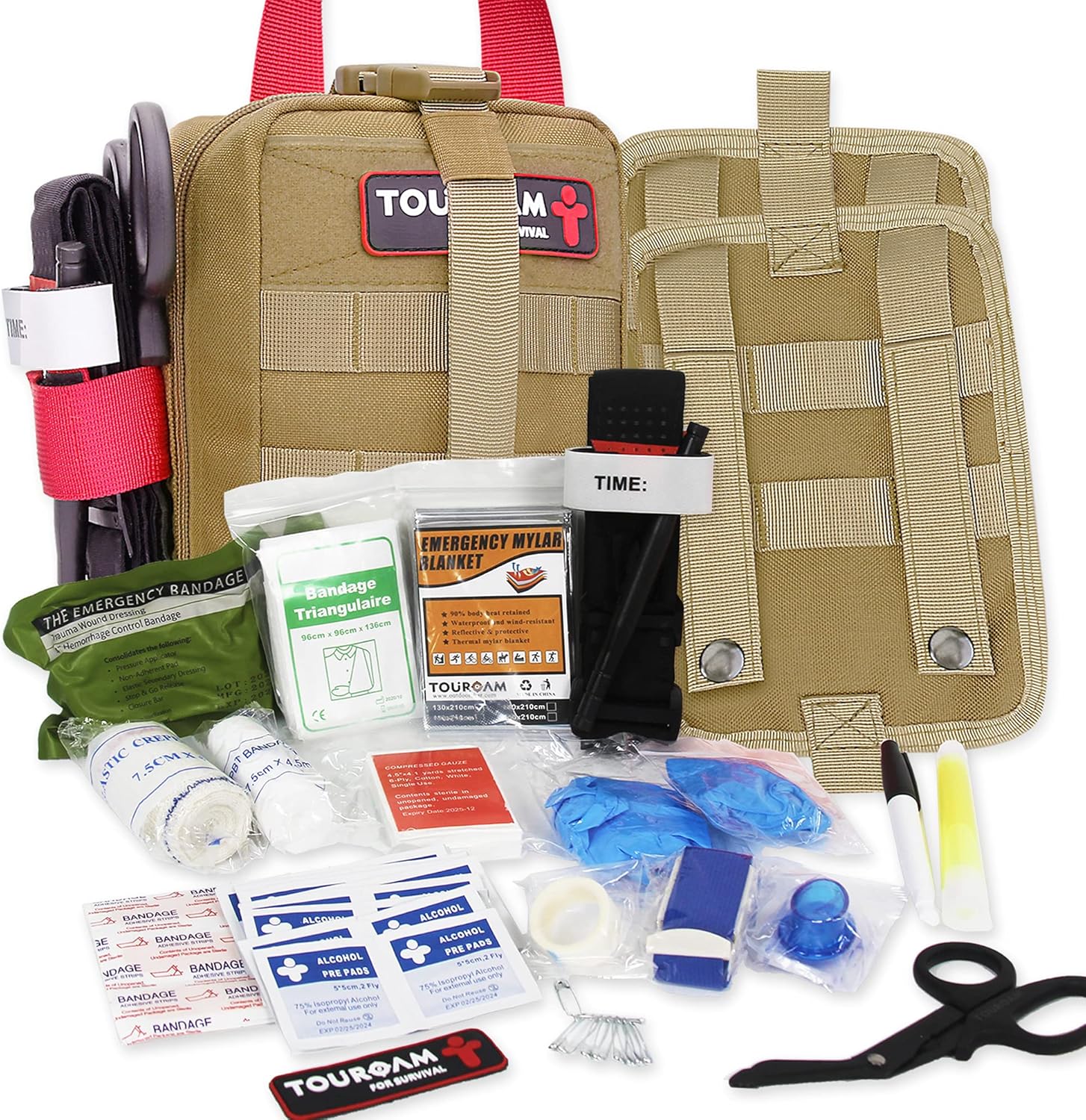 IFAK Trauma EDC Tactical First Aid Kit - Molle Medic Pouch, Emergency Survival Miltary Bleeding Contorl Med Bag for Camping Hiking Bushcraft : Sports & Outdoors