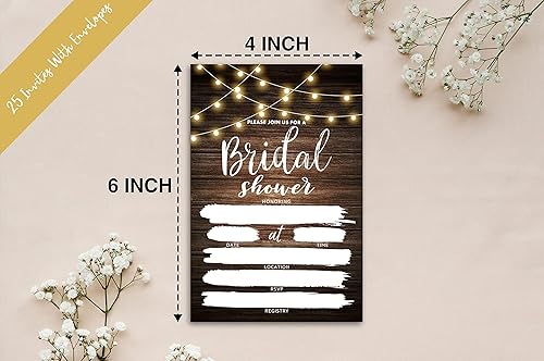 Miniatura 6 de Tarjetas de invitación para despedida de soltera con sobres, tarjetas de despedida de soltera en blanco, para bodas, compromisos, fiestas y