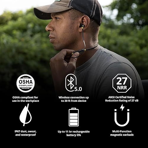 Miniatura 4 de ISOtunes Xtra - Auriculares Bluetooth con enchufe para los oídos, clasificación de reducción de ruido de 27 dB, batería de 8 horas, micrófono con