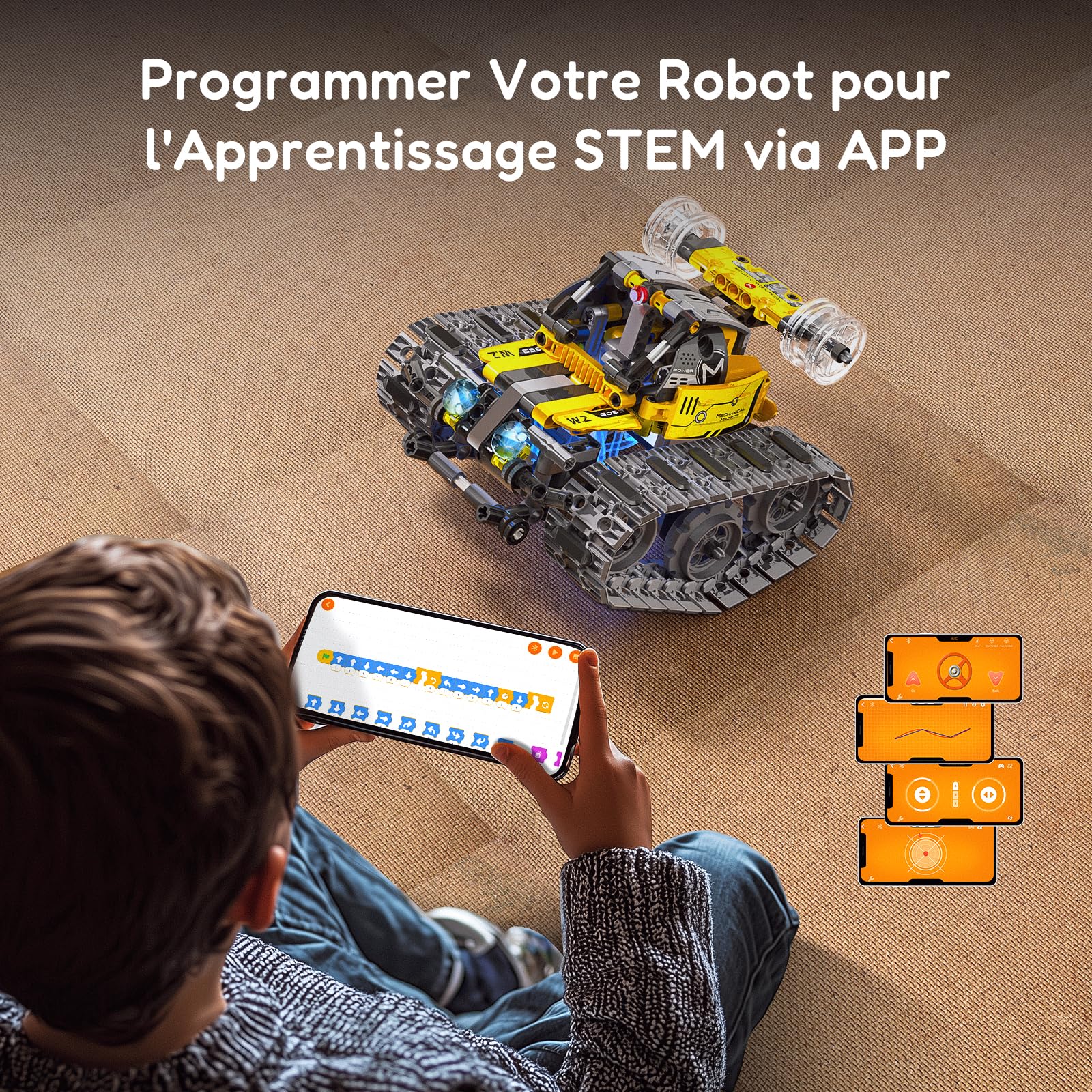 IKUPER Robot Programmable 6 en 1 pour Enfants 6-12 Ans, 631 Pièces, Jeu de Construction avec Application et Télécommande