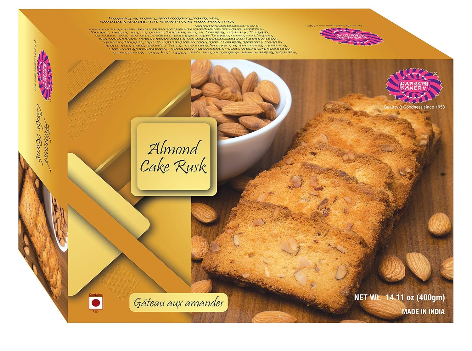 Karachi Bakery's Almond Cake Rusk 400g (Contains Egg) Amazon.in