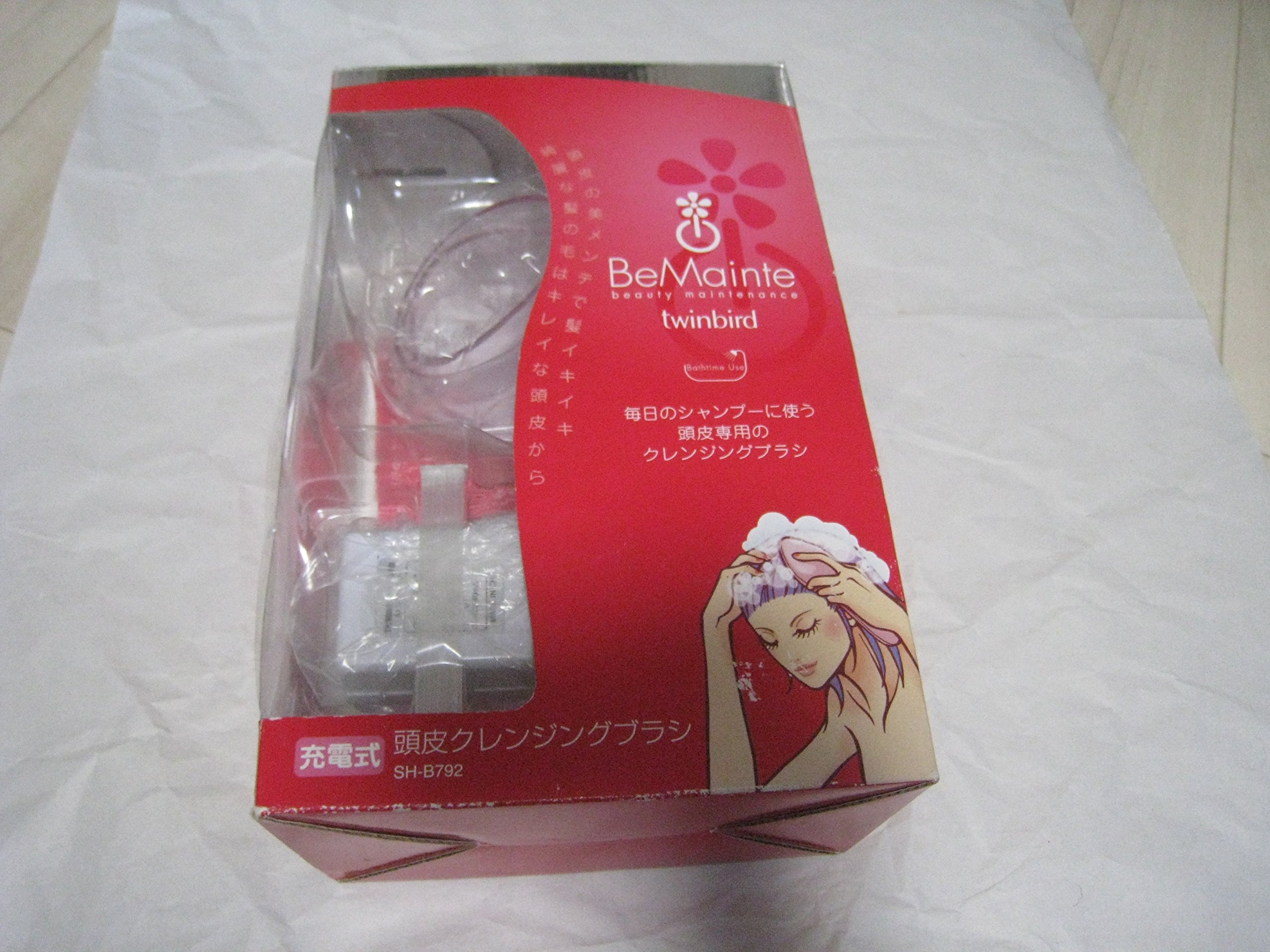 Amazon.co.jp: TWINBIRD BeMainte 頭皮クレンジングブラシ シャンパン