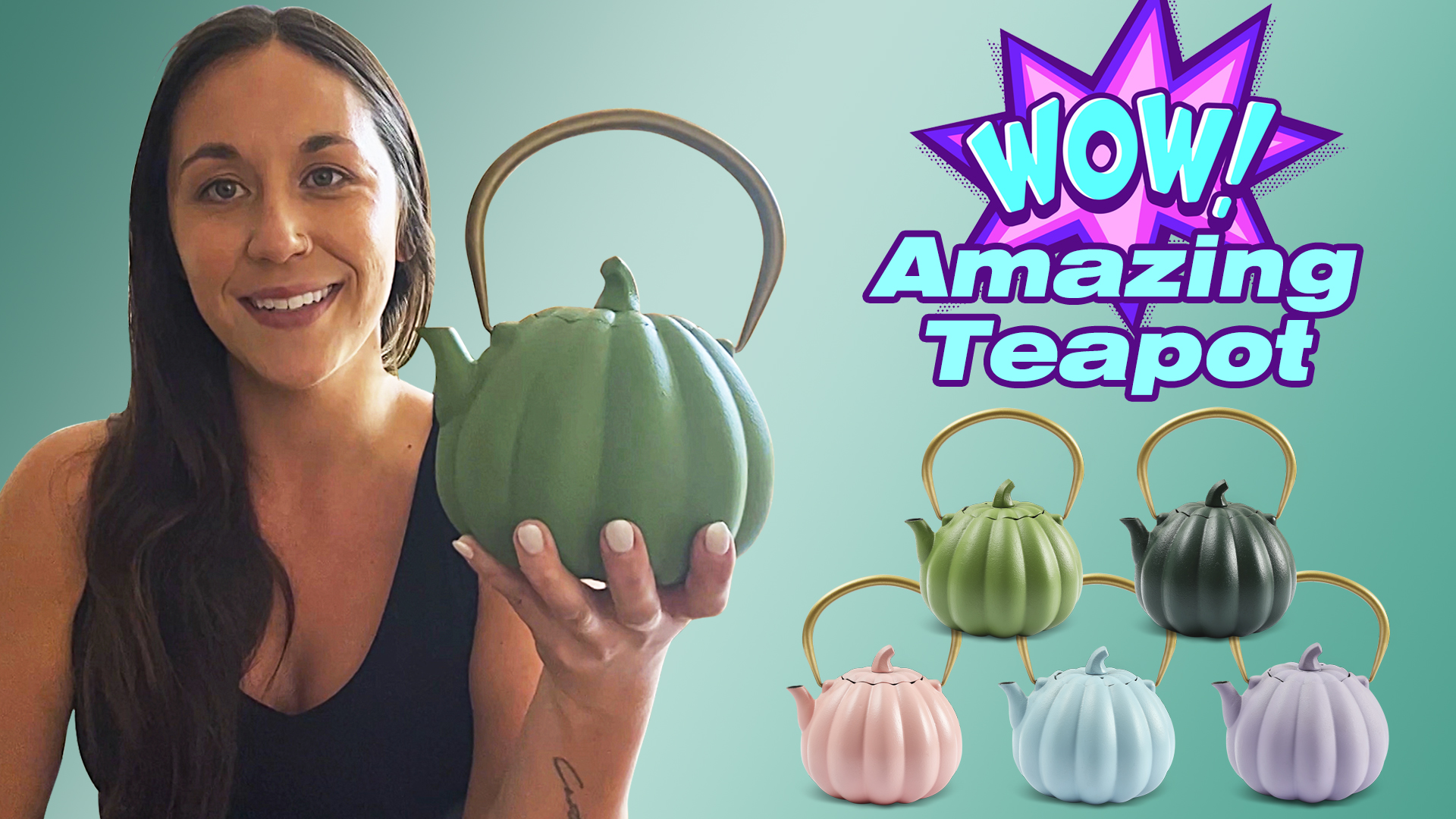 Amazon.com | VICSKY Pumpkin Cast Iron Teapot - Japanese Tetsubin