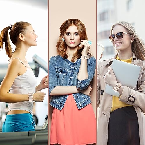 Miniatura 7 de Suoman Juego de 4 trabillas decorativas para Apple Watch Series para iWatch de 1.929 in, 1.772 in, 1.614 in, 1.732 in, 1.575 in, 1.654 in, 1.496 in,