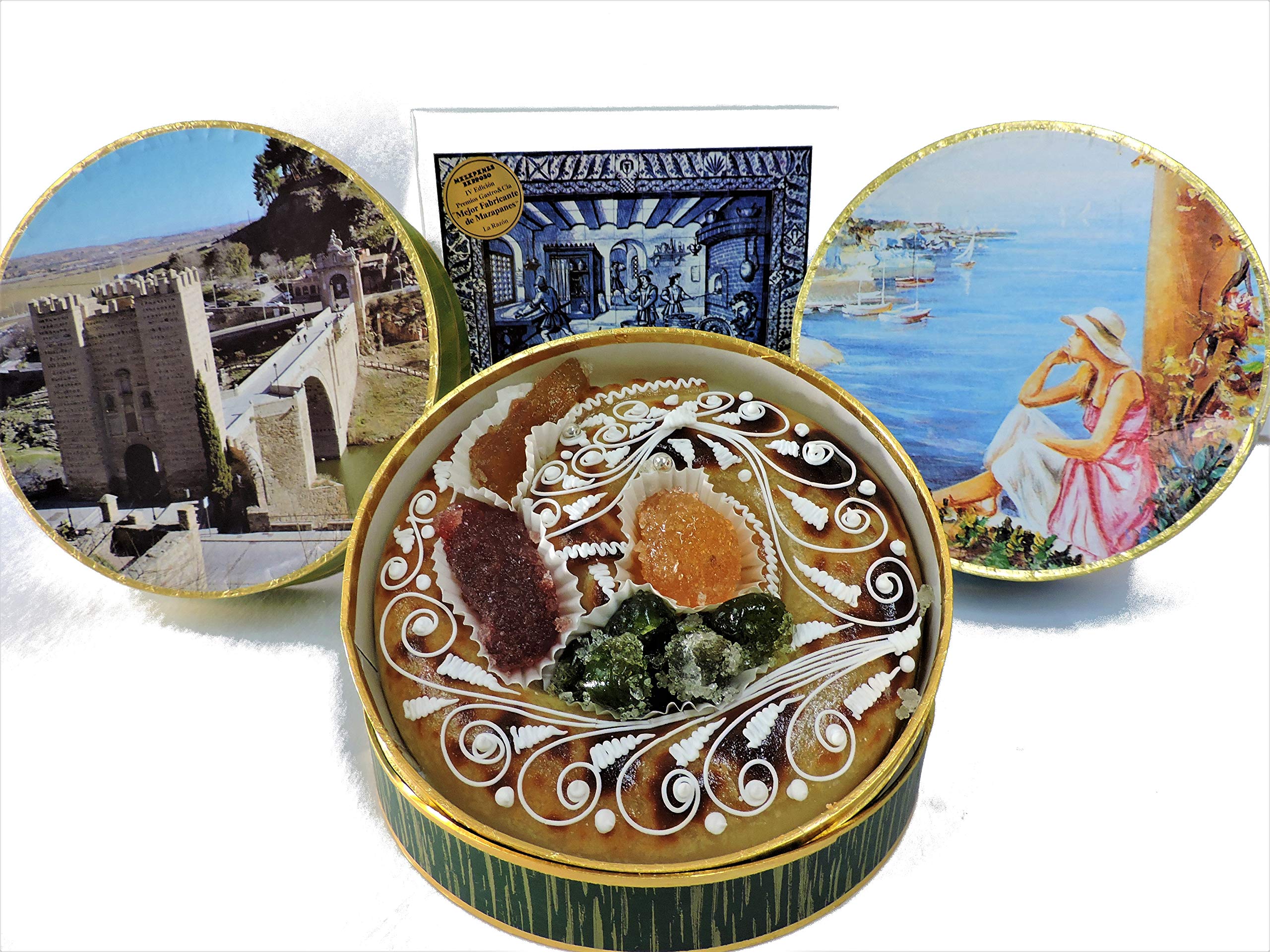 Anguila de Mazapán Tradicional de Toledo rellena de Yema. Calidad Suprema. Mazapanes Barroso. Anguila de Mazapan del Nº1. Peso Neto 450 gramos.
