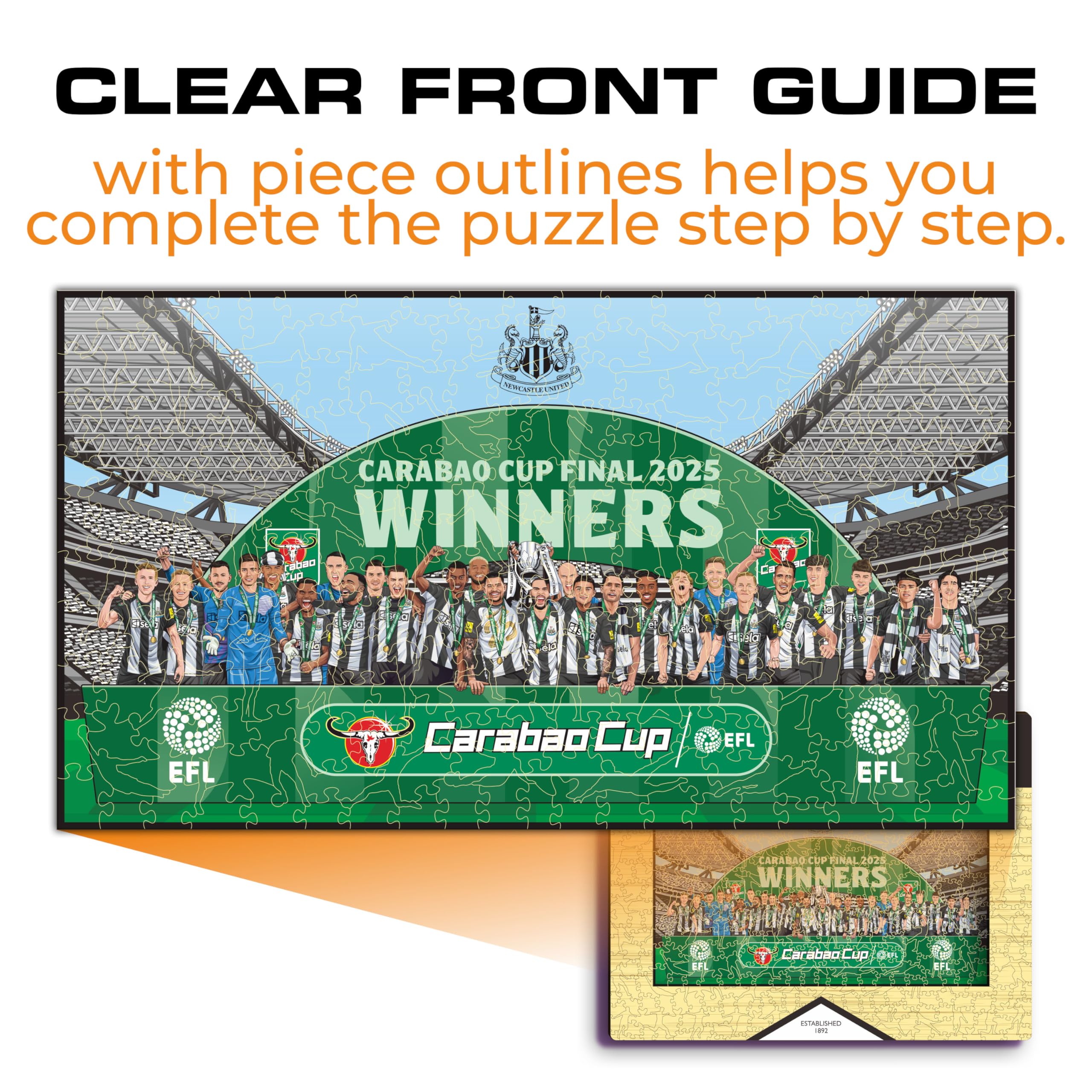 Iconic Puzzles - Drewniane puzzle, kolorowe, rozmiar M, Carabao Cup Winners-M