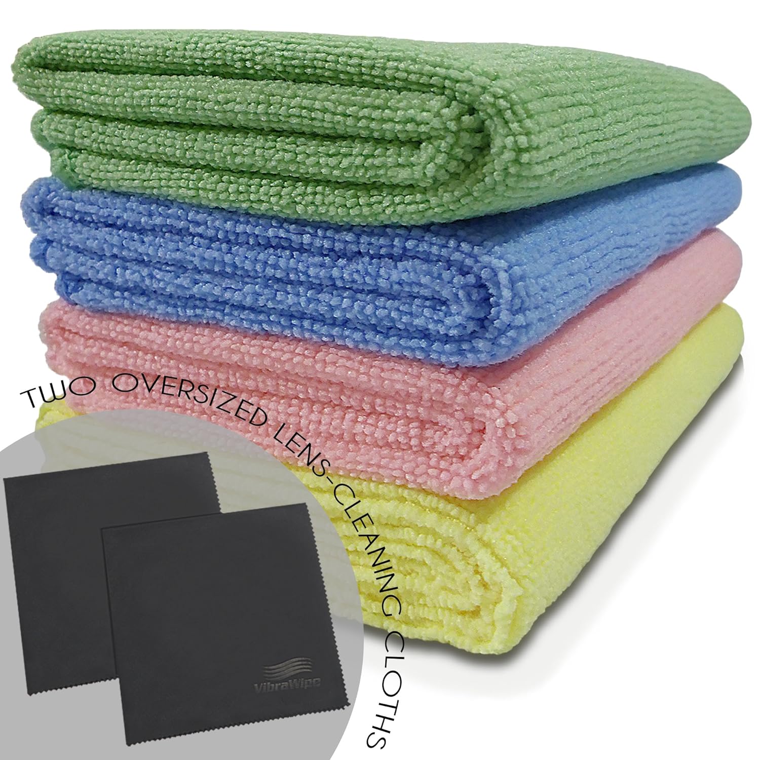 VIBRAWIPE MICROFIBER CLOTH Starter Pack (6 Cloths). 4 Pieces All