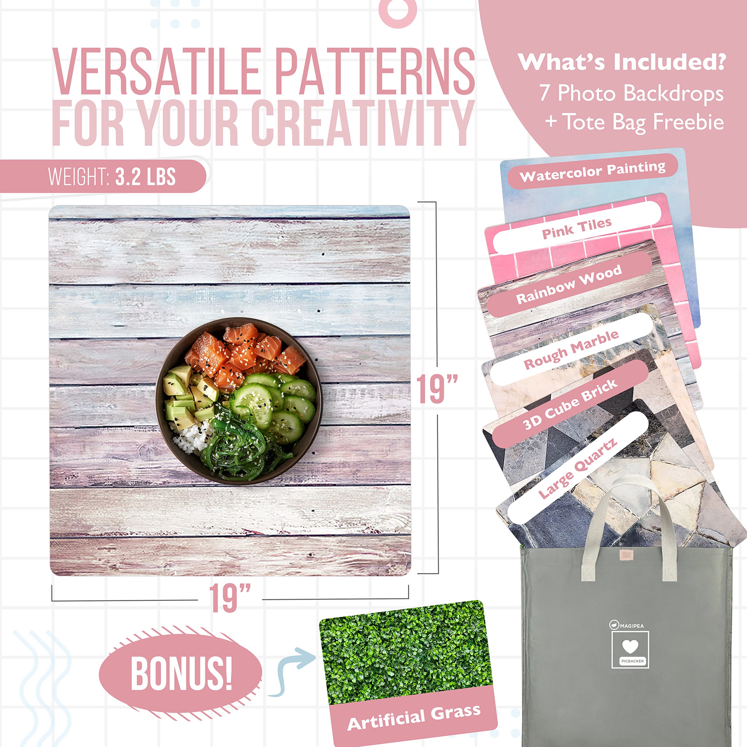 フォトブース用アイテムまとめ Amazon | MAGIPEA ポータブルフォトブースと背景ボード LED照明付き