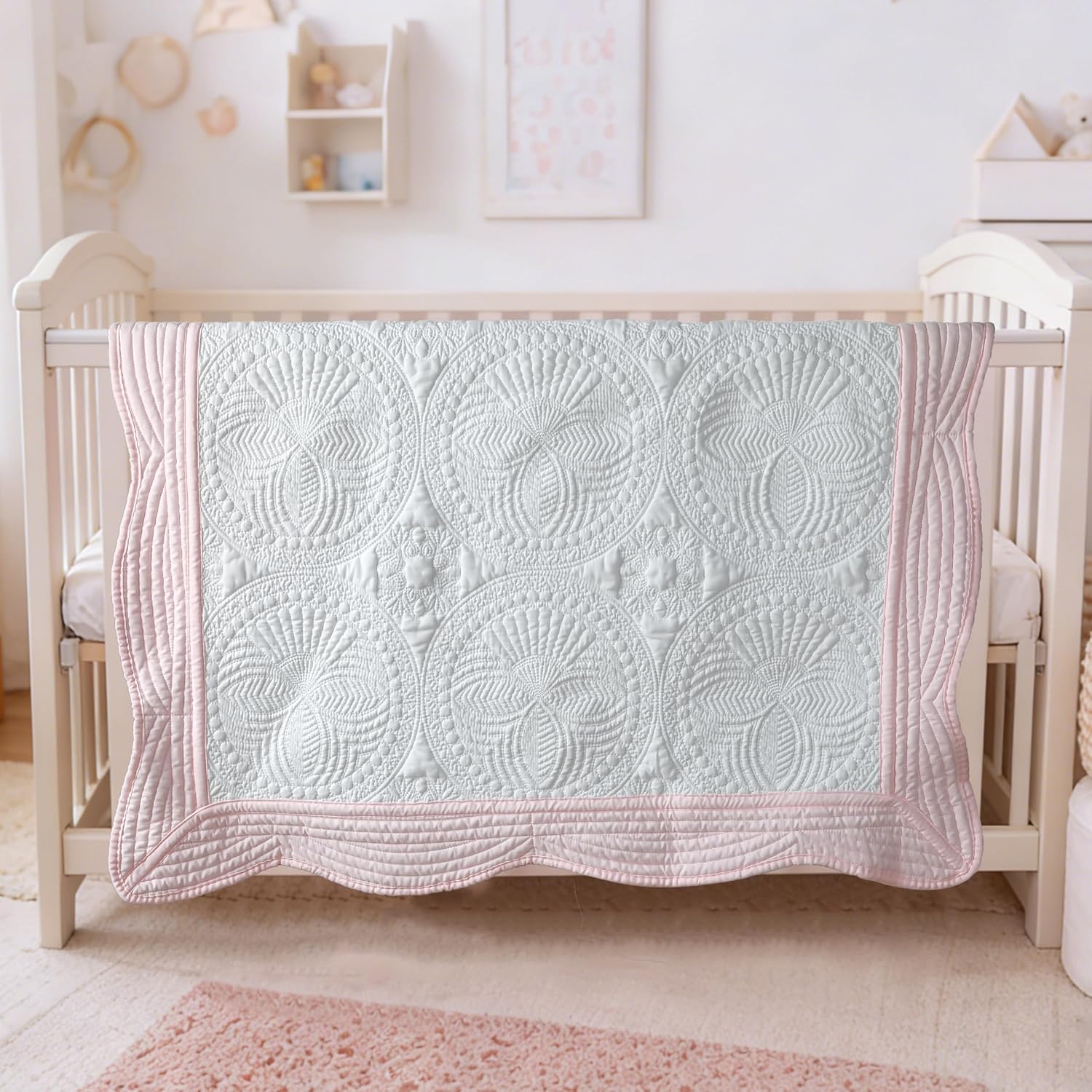Lightweight Baby Quilt Cotton Blanket Durable Personlized Baby Blankets Four Seasons Cotton Quilted Blanket