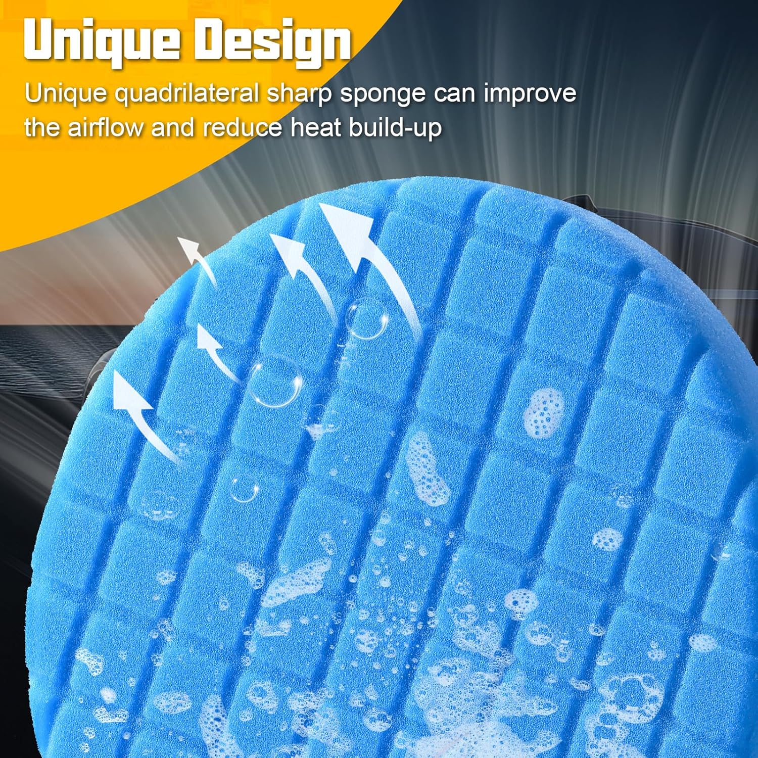 Buffing Polishing Pads, 8Pcs 7.5 Inch 190mm for 7 Inch Backing Plate, Compound Buffing Sponge Pads and Woolen Pads Cutting Polishing Pad Kit for Car Buffer Polisher & Waxing - Image 3