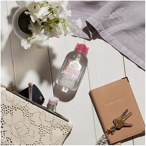 Miniatura 4 de Garnier Skin Active Agua limpiadora micelar, todo en 1, para todo tipo de piel, tamaño de viaje, 3.4 onzas, (paquete de 4)