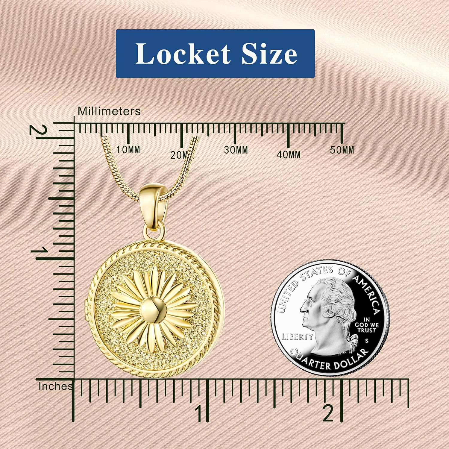 Fanery Sue Personalized Locket Necklace that Holds Pictures, Locket Necklaces Picture Pendant Jewelry Gifts for Women