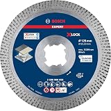 Bosch 1x Expert HardCeramic X-LOCK Diamanttrennscheiben (für Harte Fliesen, Harter Stein, Ø 125 mm, Professional Zubehör Kleiner Winkelschleifer) - 1